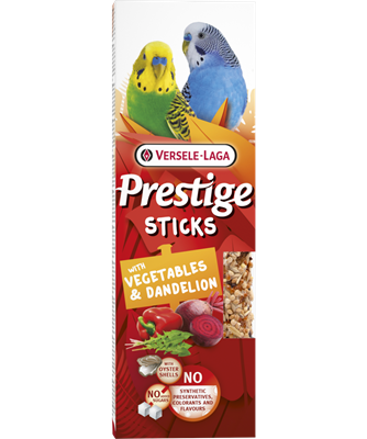STICK PETITE PERRUCHE LEGUMES ET PISSENLIT - 2 pièces