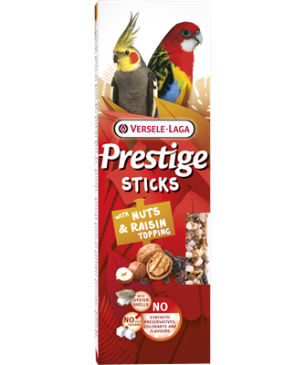STICK GRANDE PERRUCHE NOIX ET GARNITURE DE RAISINS - 2 pièces