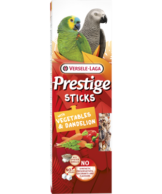 STICK PERROQUET LEGUMES ET PISSENLIT - 2 pièces